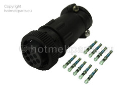 AD41-9S Cable Connector Assy  180  x Cable Clamp Housing